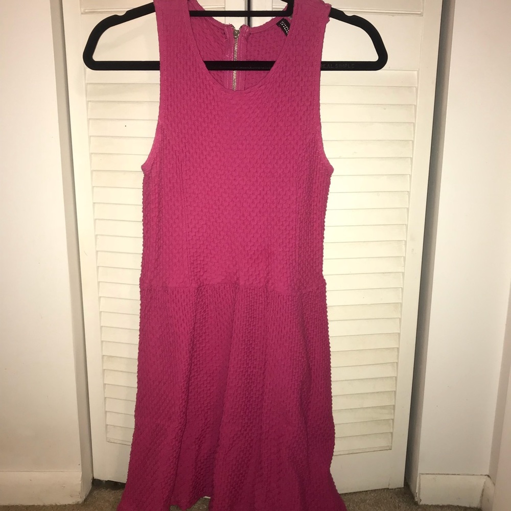 Pink textured dress